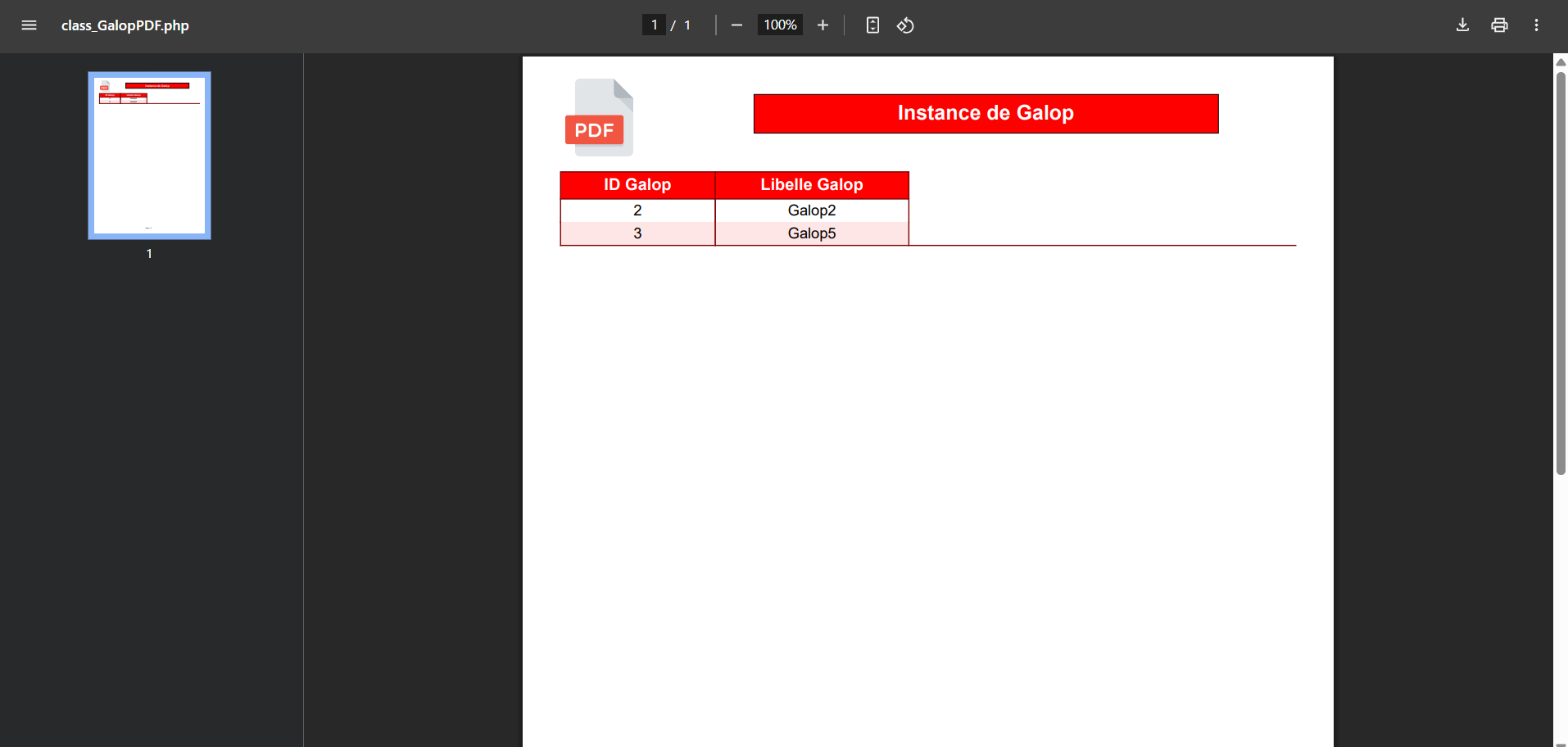 Interface GSB